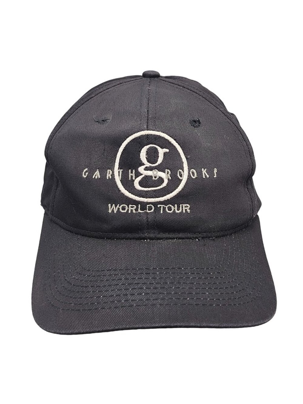Garth Brooks World Tour Embroidered Black Strapback Cap Hat Country Music